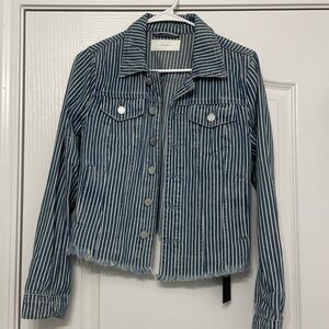 Blank NYC striped denim jacket